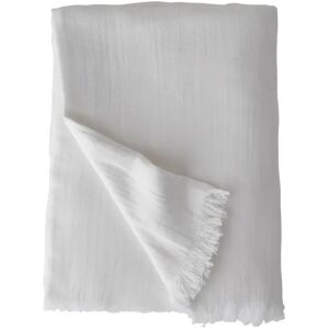 Blancheporte Jete double gaze de coton - Colombine Blanc Plaid : 150x150cm