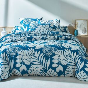 Blancheporte Linge de lit Paddy imprimé feuillage, coton - Blancheporte Bleu Drap plat 1 personneonne : 180x270cm