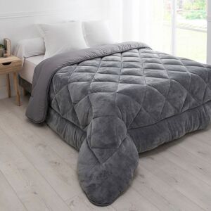 Blancheporte Couette synthétique double face 350 g/m² - Blancheporte Gris Couette 1 personne : 140x200 cm