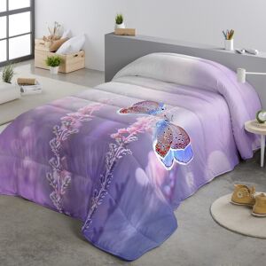 Blancheporte Couette microfibre imprimée papillon 200 g/m² - Blancheporte Violet Couette 2 personnesonnes : 220x240 cm