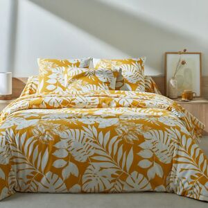 Blancheporte Linge de lit Paddy imprimé feuillage, coton - Blancheporte Jaune Drap-housse 2 personnesonnes : 160x200cm