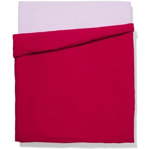 HEMA Housse De Couette LINDA. Percale 200x200/220 Rouge Royal (lie de vin) - Publicité