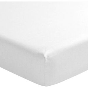 Terre de Nuit Drap housse blanc 100% lin bonnet 30 cm 200x200 cm