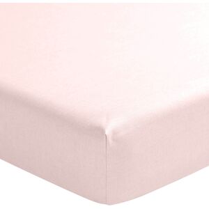 Terre de Nuit Drap housse rose aube 100% lin bonnet 30 cm 120x200 cm