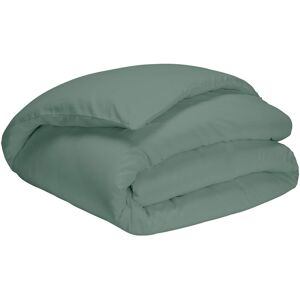 Terre de Nuit Housse de couette vert de gris 100% coton 200x200 cm