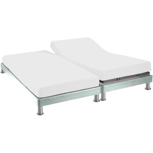 Terre de Nuit Protege matelas molleton 100% coton bio - bonnet 27 cm TPR pour sommier articule 2x70x190