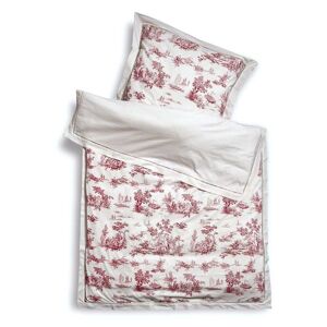 LOBERON Parure de lit Toile rouge, blanc/rouge (135 x 200cm) - Publicité