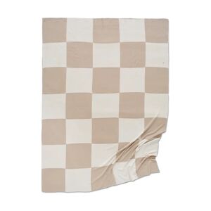 Plaid Square 130x170 cm Beige-blanc