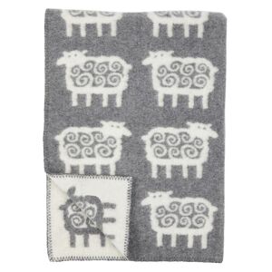 Klippan Yllefabrik Couverture en laine Mouton gris 90x130 cm - Publicité