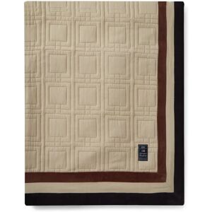 Lexington Couvre-lit Graphic Quilted Organic Cotton 240x260 cm Light beige-brown-dark gray - Publicité