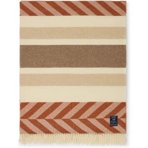 Lexington Plaid Herringbone Striped Recycled Wool 130x170 cm Copper-brown - Publicité