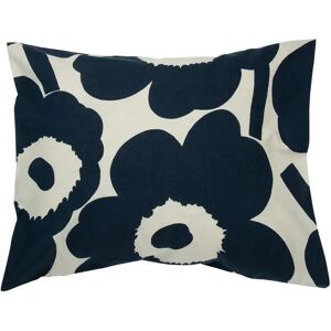 Marimekko Oreiller laine-lin Unikko 50x60cm Blanc nature-bleu foncé - Publicité