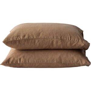 Oreiller Stonewashed linen 50x60 cm Lot de 2 Noisette