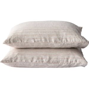 Oreiller Stonewashed linen 50x60 cm Lot de 2 Rayure de noisette