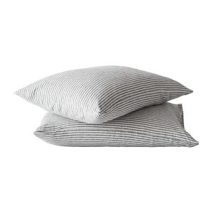 Oreiller Stonewashed linen 50x70 cm Lot de 2 Grey-white