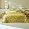 Linge de lit Chloé bicolore imprimé feuillage - en coton - Blancheporte Jaune Drap plat 2 personnesonnes : 240x290 cm