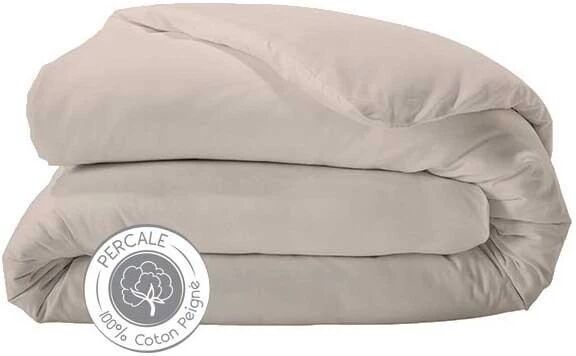 Housse de couette percale Tradilinge LIN (Couleur : Lin)