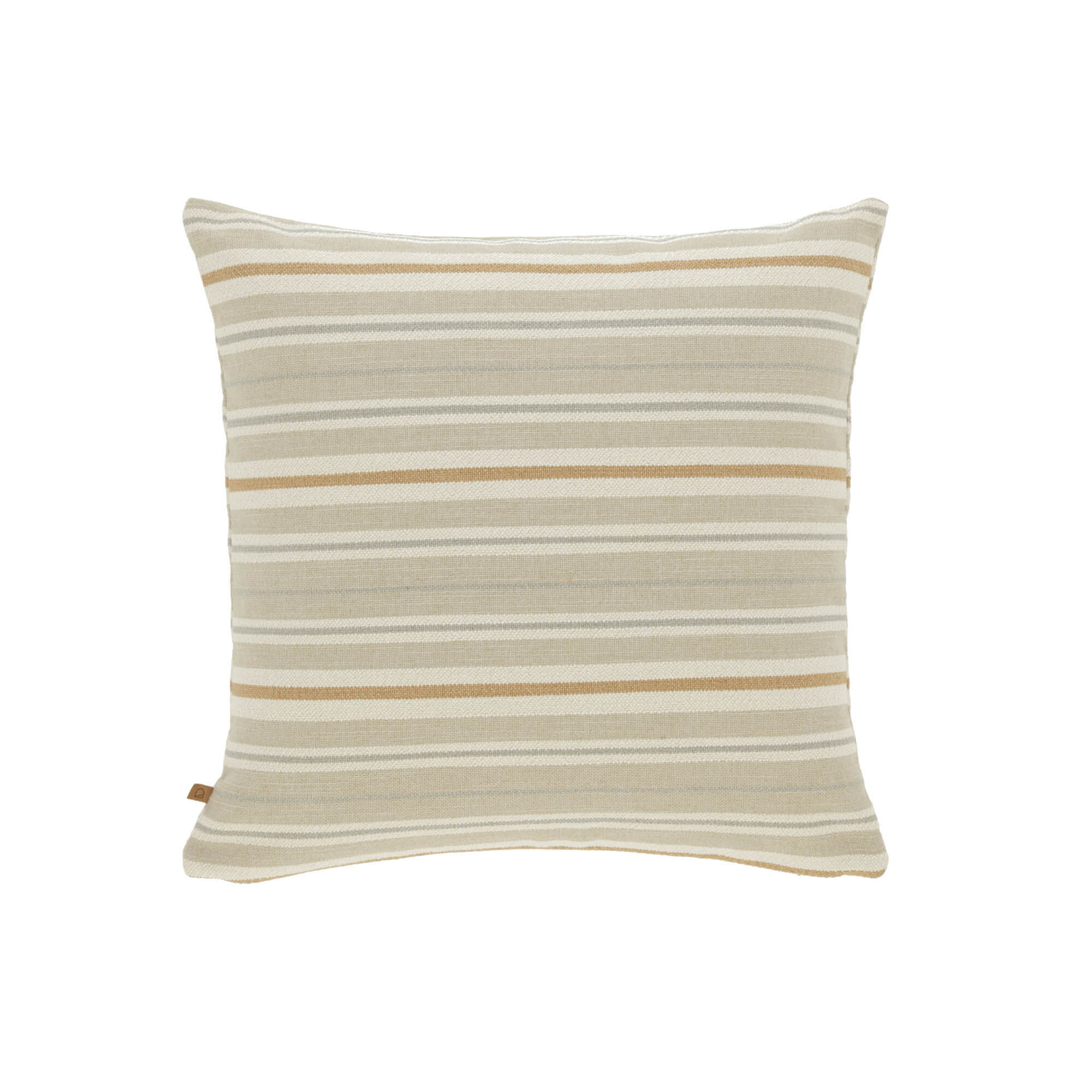 Kave Home Sydelle cushion cover mustard stripes 45 x 45 cm