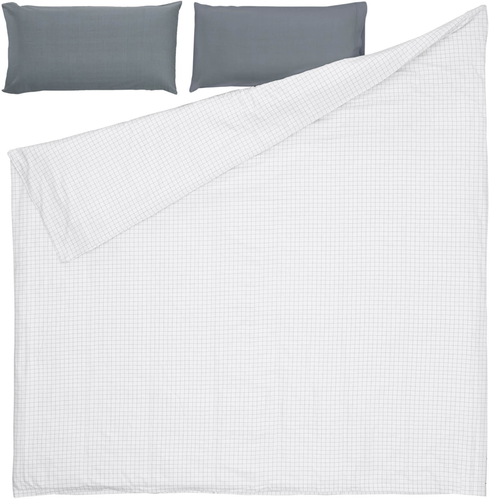 Kave Home Lesly bedding set duvet cover, fitted sheet, pillowcase 150x190cm organic cotton (GOTS)