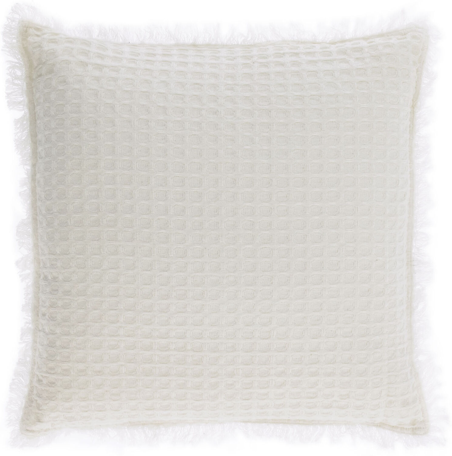 Kave Home Shallow 100% cotton cushion cover white 45 x 45 cm