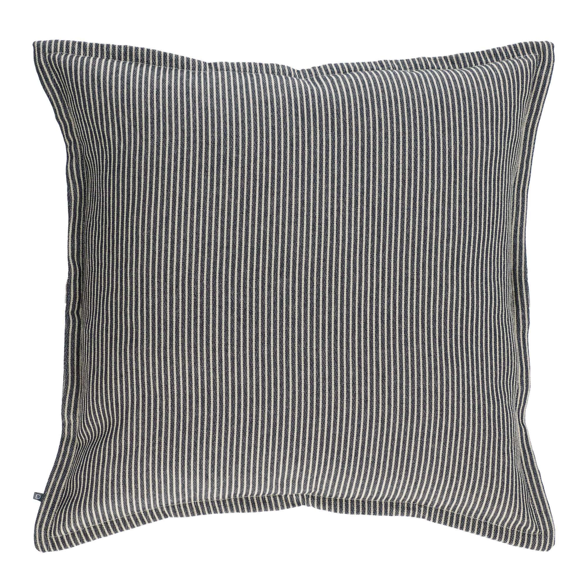Kave Home Aleria cotton cushion cover with white and grey stripes 60 x 60 cm