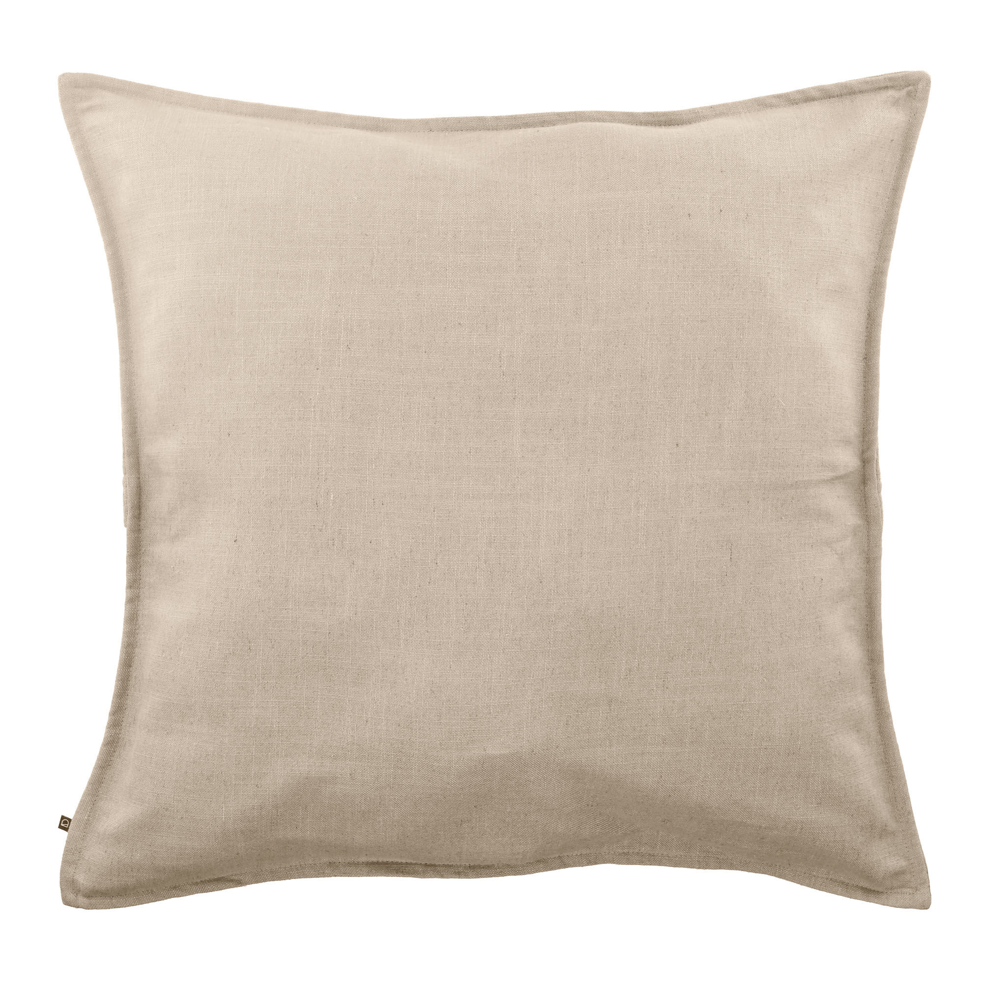 Kave Home Blok linen cushion cover in beige, 60 x 60 cm