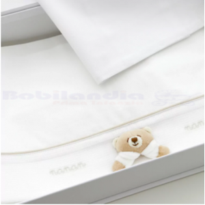 Nanan Set Lenzuola Letto 3 Pz Tato Bianco 39816