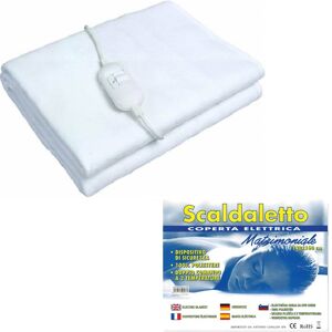 Termocoperta Scaldaletto Matrimoniale In Poliestere Lavabile Cm 140x160 Cod. 50447 Coperta Termica