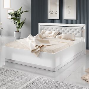 garneroarredamenti Letto matrimoniale standard 160x200cm bianco Benz