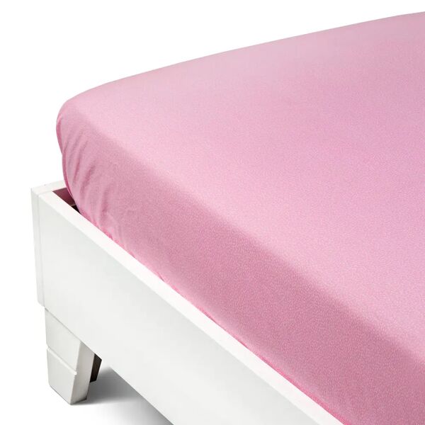 caleffi lenzuolo sotto con angoli  joy piazza e mezza rosa in cotone