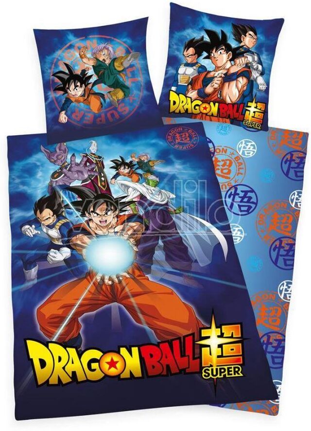 ALTRO Dragon Ball Copripiumino Letto Blu 135 X 200 Cm, 80 X 80 Cm