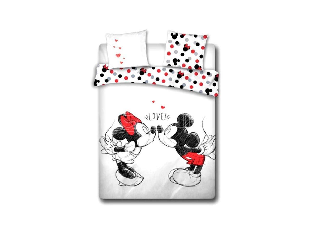 Disney Mickey E Minnie Copripiumino Bianco Love Letto 135 Cm