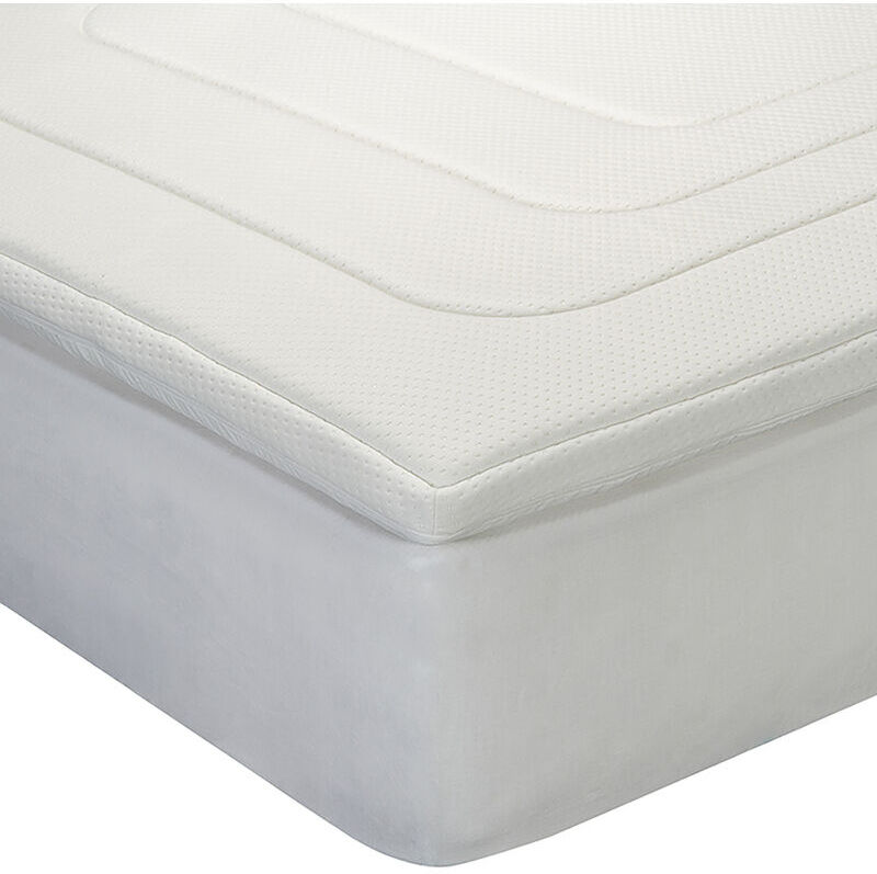 Classic Blanc - Topper viscoelastico antiallergico 5cm 150x200cm , Cama