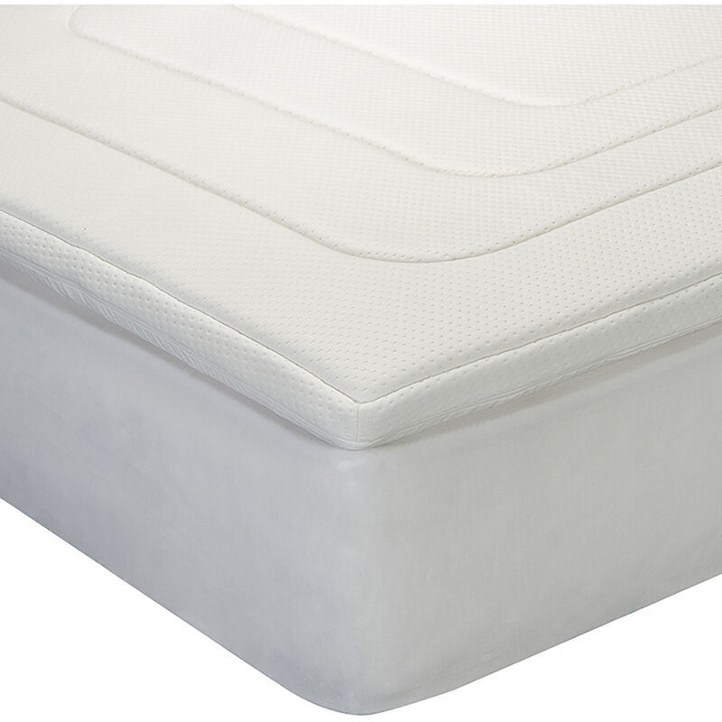 Classic Blanc - Topper viscoelastico antiallergico 5cm 160x200cm , Cama