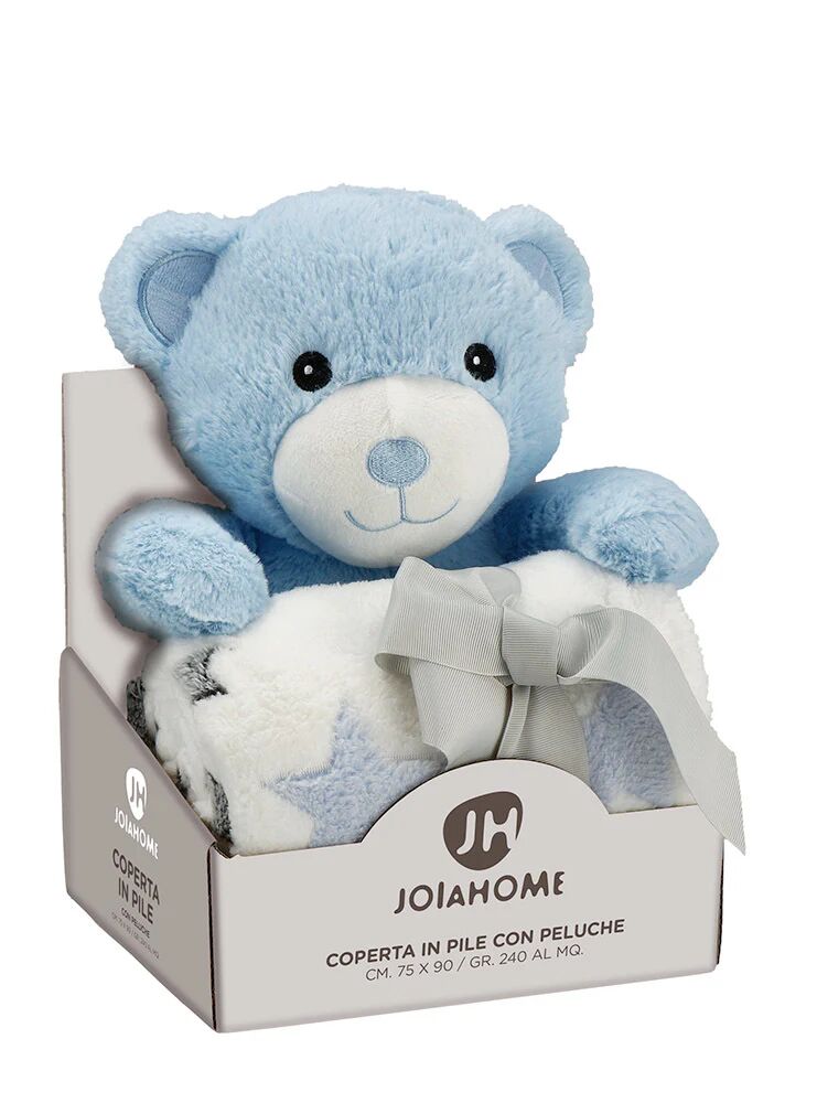 Joia Home 80479 Coperta per Neonati Blu, Bianco 75 x 90 cm Bambino/Bambina