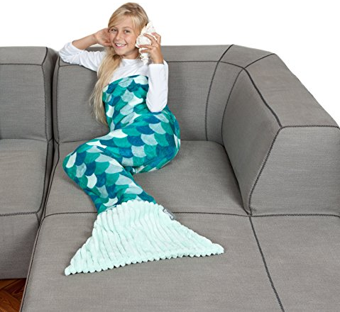 Coperta Kanguru Sirena Kids. Turchese