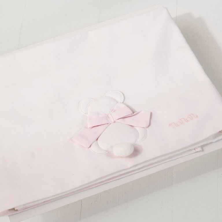 Nanan Set Lenzuola Letto 3Pz Rosa - Linea Fiocco