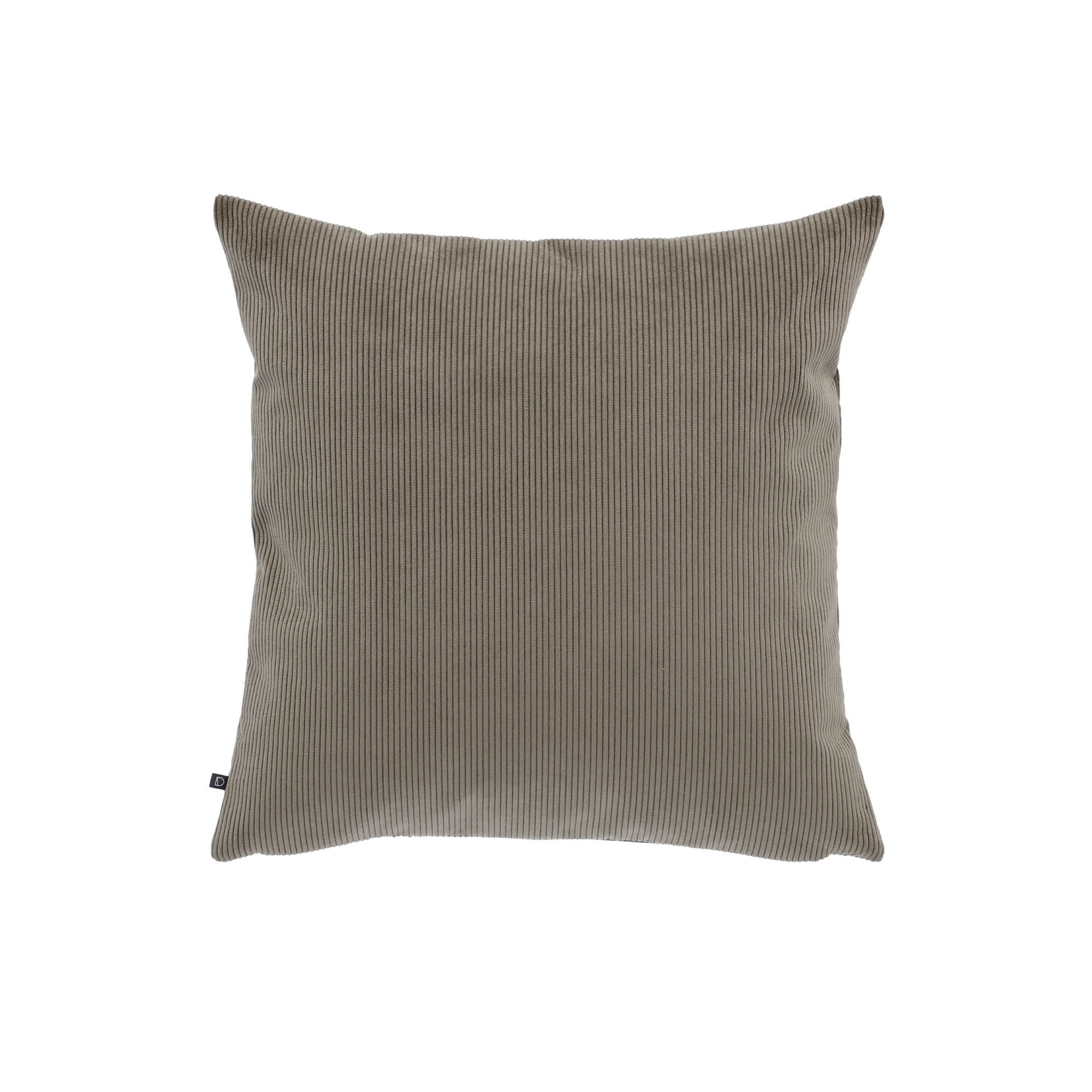 Kave Home Fodera cuscino Namie 45 x 45 cm velluto a coste grigio scuro