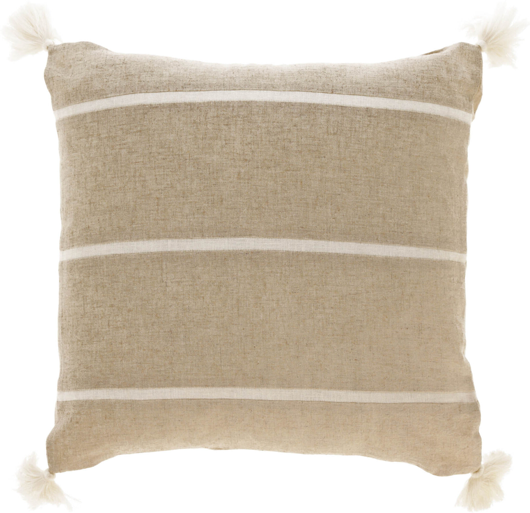 Kave Home Fodera cuscino Silene 45 x 45 cm righe beige