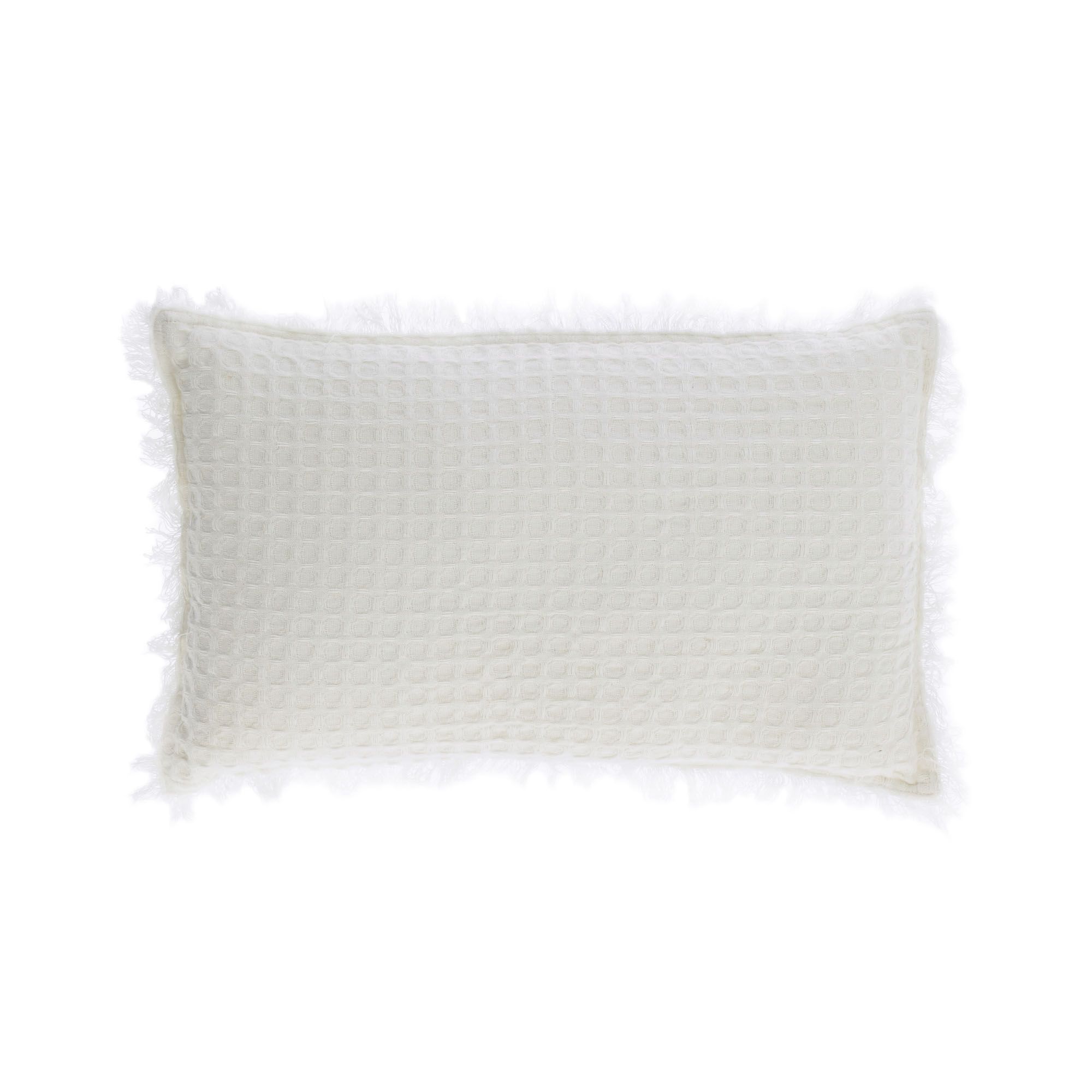 Kave Home Fodera per cuscino Shallowy 100% cotone bianco 30 x 50 cm