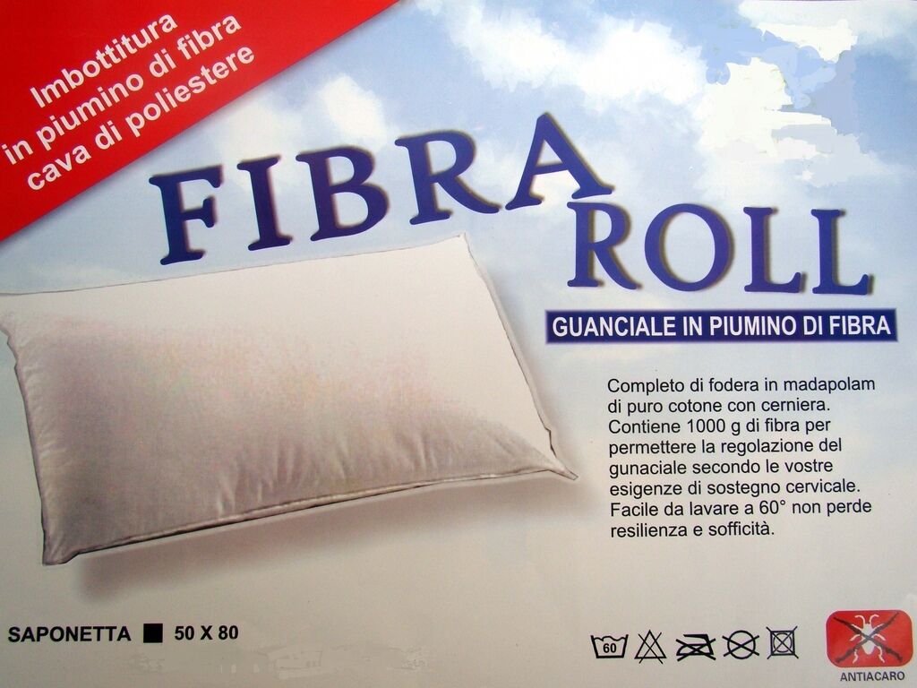 Guanciale Fibra Roll in Piumino di Fibra