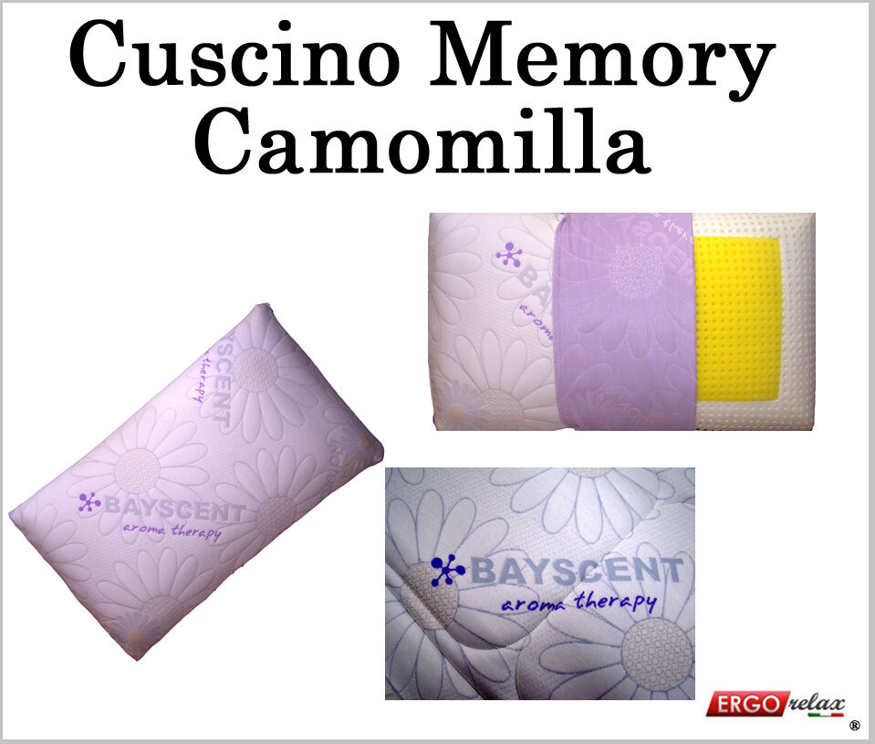 ErgoRelax Cuscino Memory Camomilla Aroma Therapy Traforato Sfoderabile