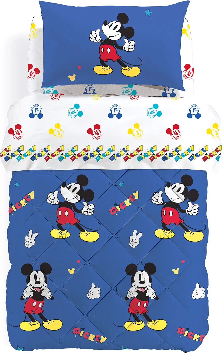 Disney Trapunta Mickey Retro Singolo   in Cotone Caleffi