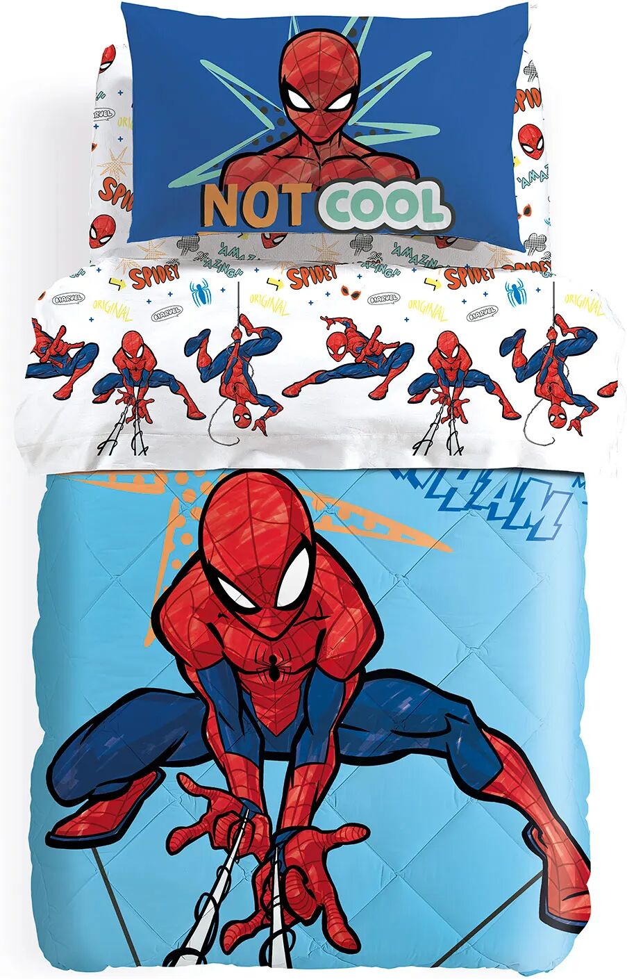 Marvel Trapunta Spider man Cool Singolo   in Cotone Caleffi