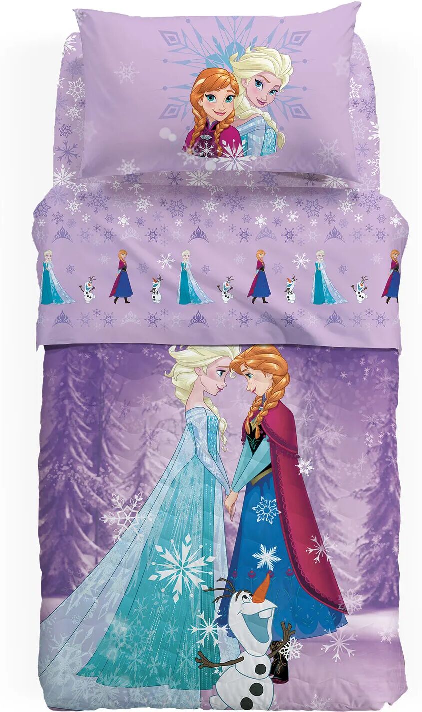 Cartoons Copriletto Primaverile Singolo Frozen Love   in Cotone Caleffi