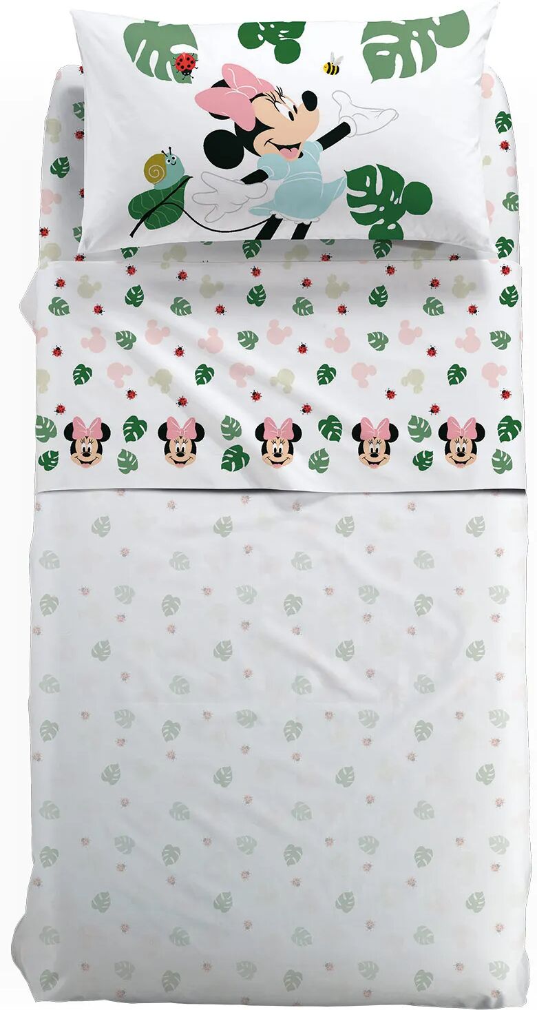 Cartoons Lenzuola Minnie Garden Singolo   in Cotone Caleffi