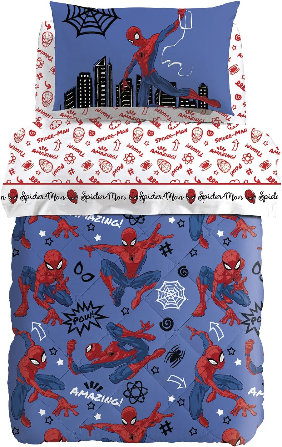 Marvel Trapunta Spider man Amazing Singolo   in Cotone Caleffi