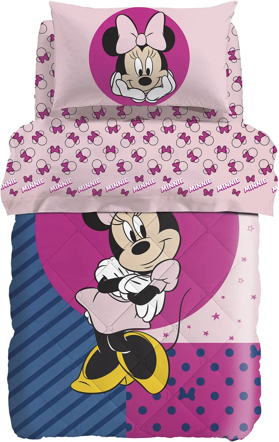 Cartoons Trapunta Minnie Smile Singolo   in Cotone Caleffi