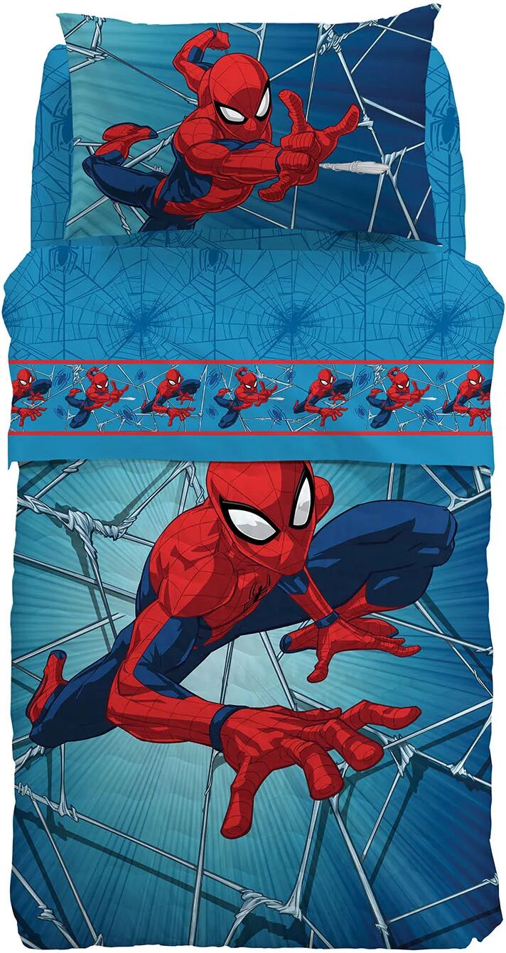 Marvel Copriletto Primaverile Singolo Spider Man Force   in Cotone Caleffi