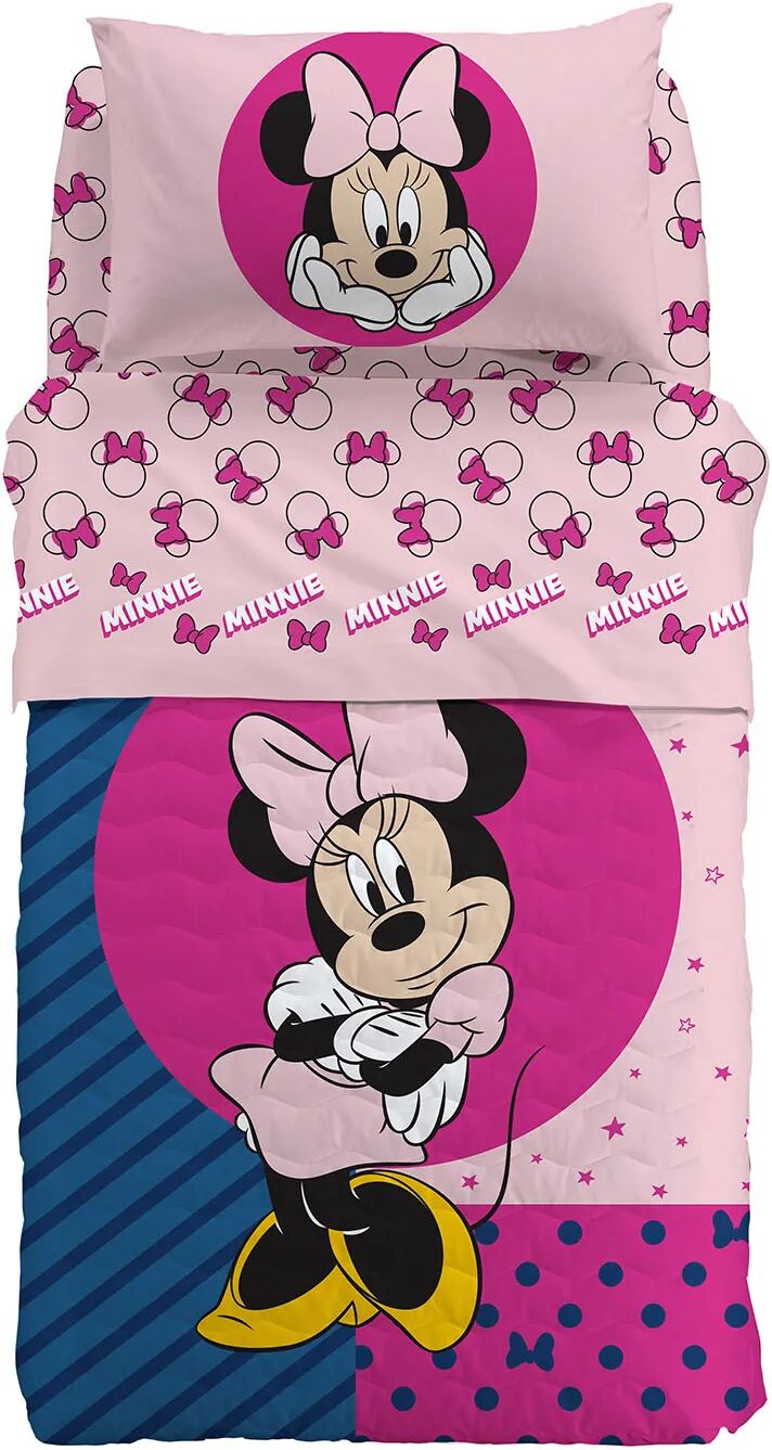 Cartoons Copriletto Primaverile Singolo Minnie Smile   in Cotone Caleffi